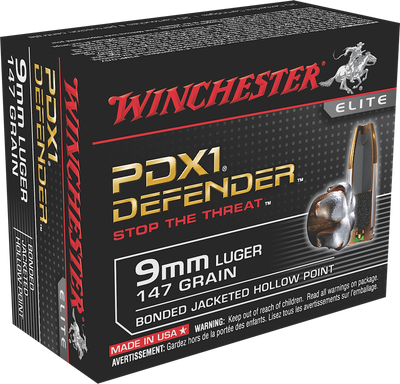 Winchester Ammo Defender, Win S9mmpdb1        9mm     147 Pdx          20/10
