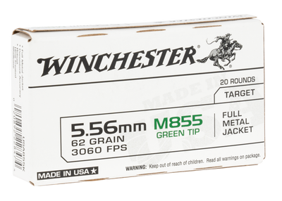 Winchester Ammo Usa, Win Wm855k          5.56     62 Fmj Lc       20/50