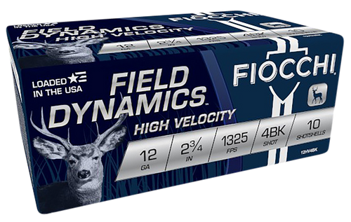 Fiocchi Field Dynamics, Fio 12hv4bk   12 4b Nkl     Buck             10/25
