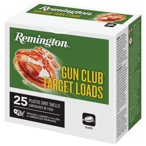Remington Ammunition Gun Club, Rem R20035 Gclb Tgt 12ga 2.75 3drm 7sht  1oz 25/10