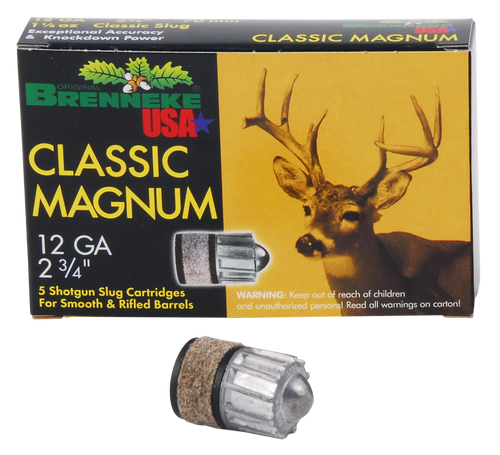 Brenneke Classic Magnum, Br Sl122clm   Cl-mag        12 2.75 Slug 11/8 5/50