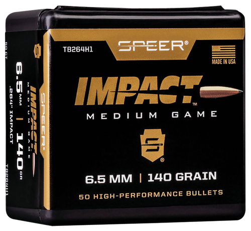 Speer Ammo Impact, Speer Tb264h1   Bull .264 140 Tiped Plted Cb  50/5