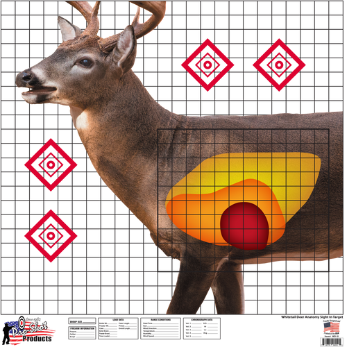 Pro-shot Whitetail, Proshot Wdsi-5pk  25x25 Whitetail Sight-in Target