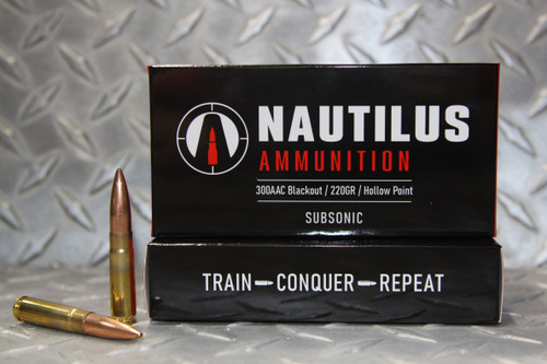 Nautilus 300 Blackout, 220Gr, Hollow point boat tail SubSonic