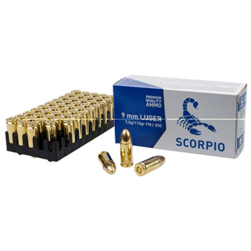 Scorpio Ammo 9mm Fmj -1000CT