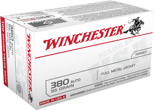Winchester Ammo Usa, Win Usa380vp        380      95 Fmj         100/05