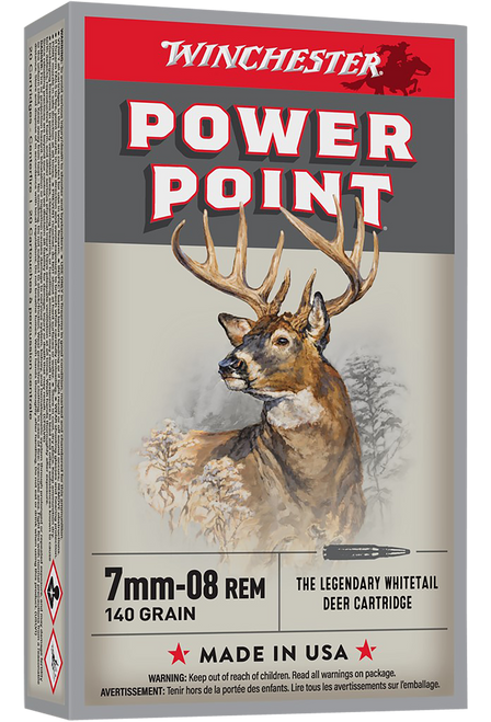 Winchester Ammo Power-point, Win X708            7mm08   140 Pp           20/10