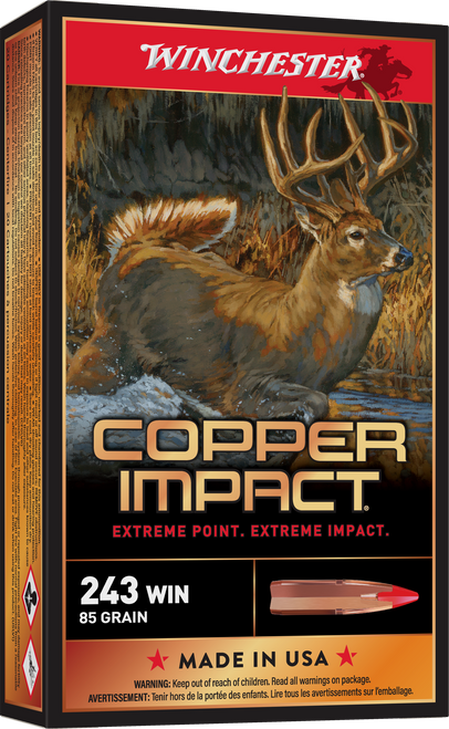 Winchester Ammo Copper Impact, Win X243clf         Cop Imp  85 Lf           20/10