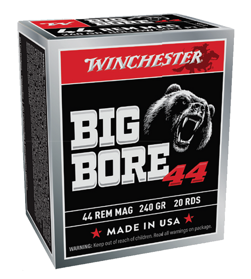 Winchester Ammo Big Bore, Win X44mbb          44rem   240 Sjhp Bigbore 20/10