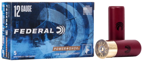 Federal Power-shok, Fed H13200    Pwrshk     12 00 Lowrec Buck    5/50