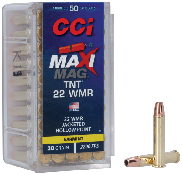 Cci Maxi-mag, Cci 0063  22wmr      Maxi-mag  30 Tntjhp     50/40