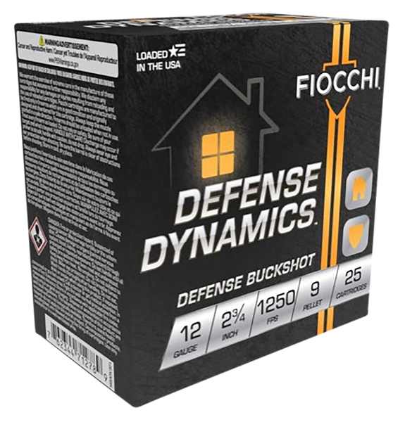 Fiocchi Defense Dynamics, Fio 12ex9p    12 Home Defense Buck 9p   9pel 25/10