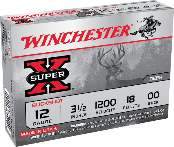 Winchester Ammo Super X, Win Xb12l00    Super-x     12 3.5  00 Bk      5/50