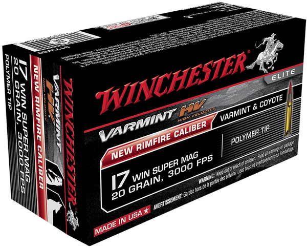 Winchester Ammo Varmint Hv, Win S17w20          17wsm    20 Hv   Varmint 50/10