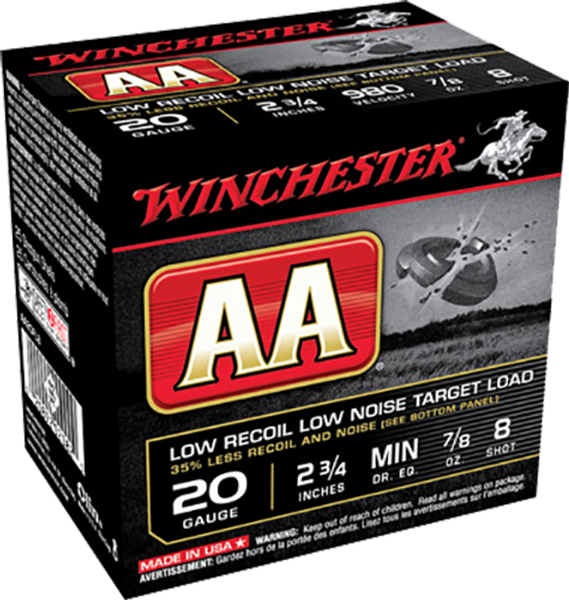 Winchester Ammo Aa, Win Aa20fl8    Aa Target  20 2.75 8   7/8   25/10