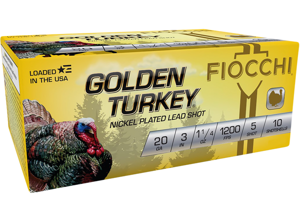 Fiocchi Golden Turkey, Fio 203trkc5 Gld Trky Nckl 20 3in  5sht 11/4 10/10