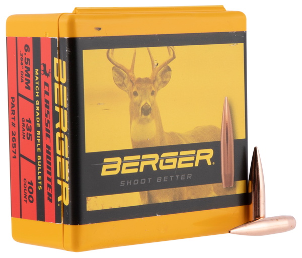 Berger Bullets Classic Hybrid Hunter, Berg 26571 Bull .264 135g Hunt     100 Berger Bullets Classic Hybrid Hunter, Berg 26571 Bull .264 135g Hunt     100