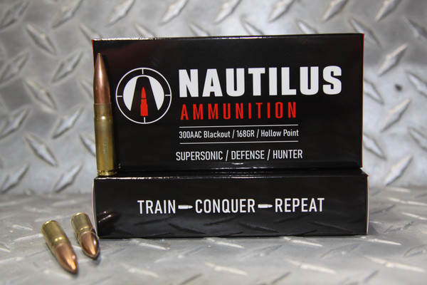 Nautilus 300 Blackout, 168Gr, Hollow point boat tail Supersonic Hunter