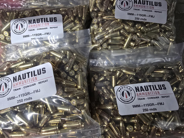 July 4th special NAUTILUS 9mm 115gr (250rnds)