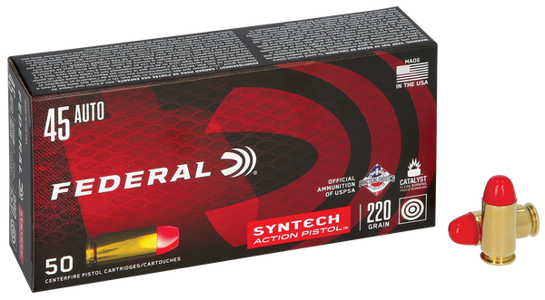 Federal American Eagle Syntech Action Pistol, Fed Ae45sjap1      45a      220 Tsj          50/10