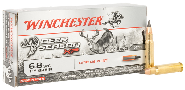 Winchester Ammo Deer Season, Win X68spcds        6.8spc  115 Expt Deer    20/10