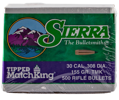 Sierra Tipped Matchking, Sierra 7755c .308 155 Tipped Mk 500