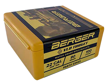 Berger Bullets Vld Target Berg 22423 Bull 224 90gr Vld Tgt 100  FAST FLAT RATE SHIPPING