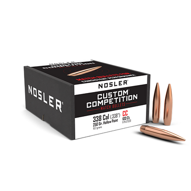 Nosler Custom, Nos 57520 Cc-338 250g Hpbt Bullets 100 - FAST FLAT RATE SHIPPING!