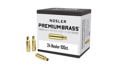 Nosler Unprimed Cases, Nos 10085 Custom Brass 24 Nosler 100 - FAST FLAT RATE SHIPPING!