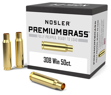 Nosler Premium Brass, Nos 10225 Custom Brass 308 50 - FAST FLAT RATE SHIPPING!