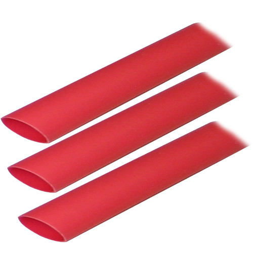 Ancor Adhesive Lined Heat Shrink Tubing (ALT) - 3\/4" x 3" - 3-Pack - Red [306603]