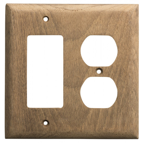 Whitecap Teak Rocker Switch\/Duplex Receptacle Cover Plate [60175]