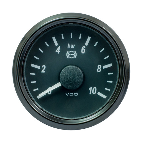 VDO SingleViu 52mm (2-1\/16") Brake Pressure Gauge - 15 Bar - 0-180 Ohm [A2C3833450030]