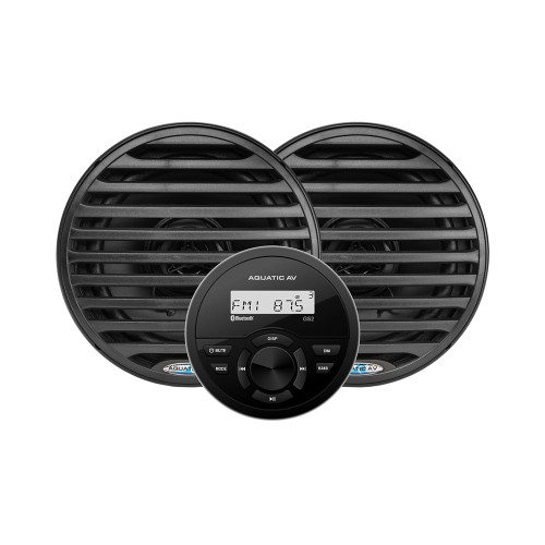 Aquatic AV GS2 Gauge Stereo  Pair of EC652 6.5" Black Speakers [CK304]