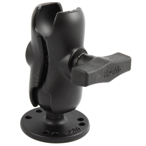 RAM Mount 1.5" Ball Short Arm w\/2.5" Round Base [RAM-103U-B]