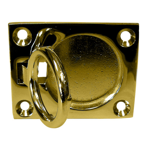 Whitecap Flush Pull Ring - Polished Brass - 2" x 2-1\/2" [S-3362BC]