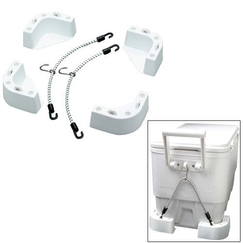 Attwood 11437-7 Kit Porta Canoa Per Tetto Auto, Blocchi In Schiuma E Cinghie