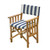 Whitecap Directors Chair II w\/Navy  White Cushion - Teak [61050]