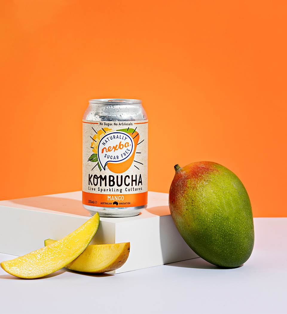 Mango Kombucha Can - Lifestyle
