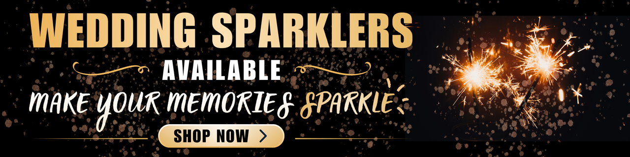 Wedding Sparklers Available. Make your memories sparkle.