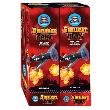 5in Hellcat Cans (60-gram Canisters) 24 shots - Skyline Fireworks