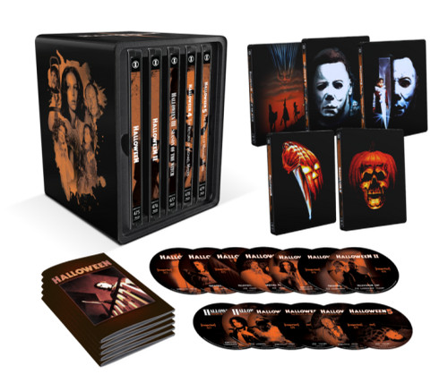 (PRE-ORDER) Halloween 1-5 (4K UHD + Blu-ray) (LE Steelbook Library Collection) (Region Free) (IMPRINT) *See Shipping Notes