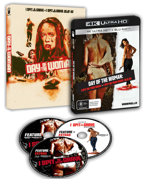 Day Of The Woman: I Spit On Your Grave + I Spit On Your Grave: Deja Vu (4K UHD/Blu-ray) (w/ LE Slip) (Region Free) (UMBRELLA)