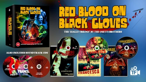 (PRE-ORDER) Red Blood On Black Gloves: The Giallo Trilogy (LE Blu-ray Box Set) (Region Free) (TREASURED FILMS UK)
