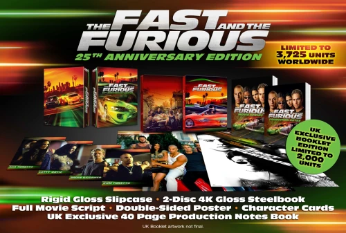 (PRE-ORDER) The Fast and the Furious (UK LE 4K UHD Steelbook: 25th Anniversary Edition) (Region Free)  (UNIVERSAL) *See Note