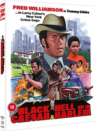(PRE-ORDER) Black Caesar and Hell Up In Harlem  (LE Blu-ray w/ Slip) (Region B) (EUREKA UK)