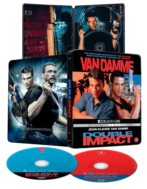 (PRE-ORDER) Double Impact (LE 4K UHD Steelbook) (Region Free/B) (88 FILMS UK)