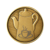 Alcoholics Anonymous AA Coffee Pot Affirmation Coin - Antique Bronze Sobriety Medallion