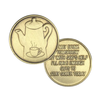 Alcoholics Anonymous AA Coffee Pot Affirmation Coin - Antique Bronze Sobriety Medallion