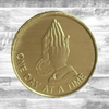 Alcoholics Anonymous AA Praying Hands ODAT Affirmation Coin - Antique Bronze Sobriety Medallion